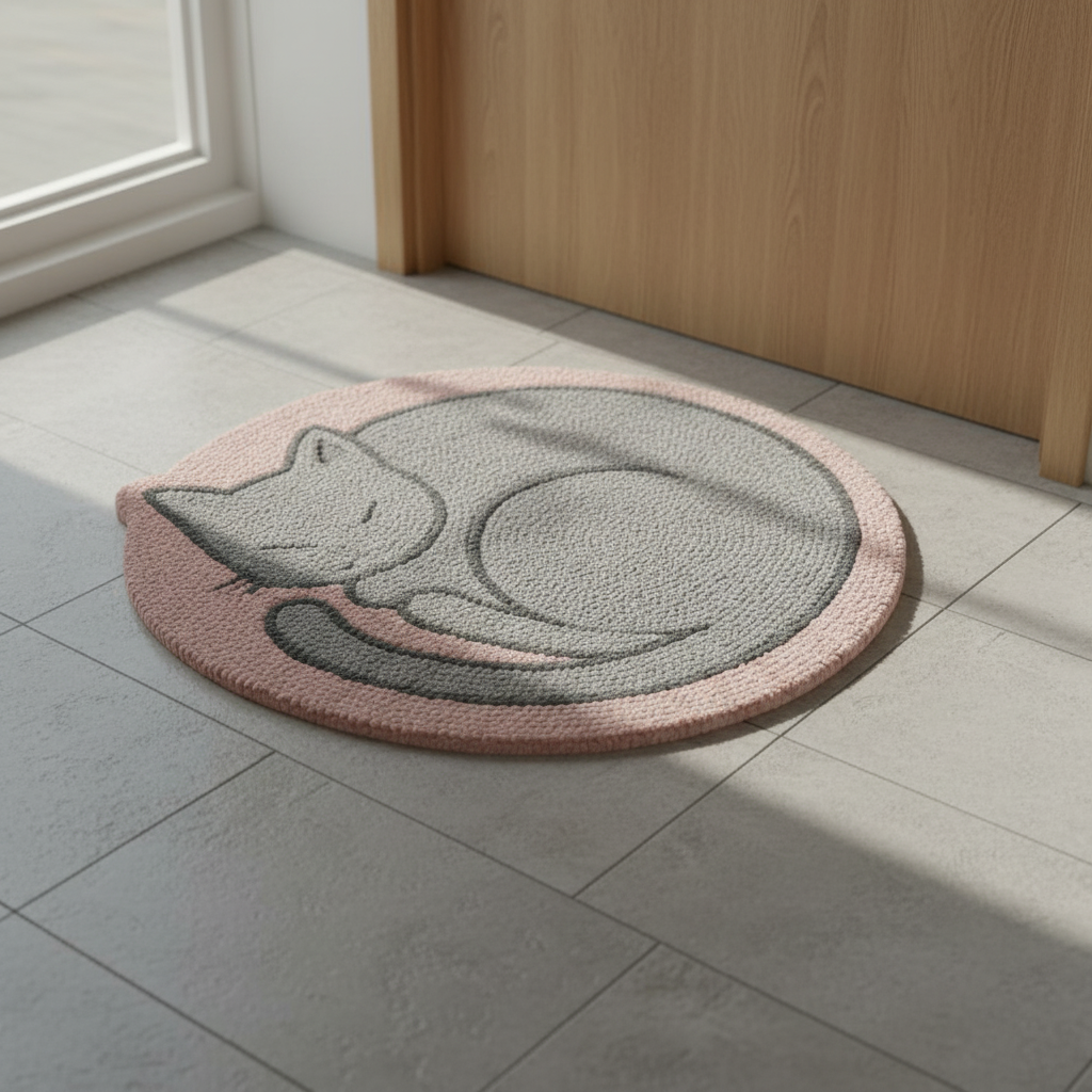 Cat Shaped Door Mat