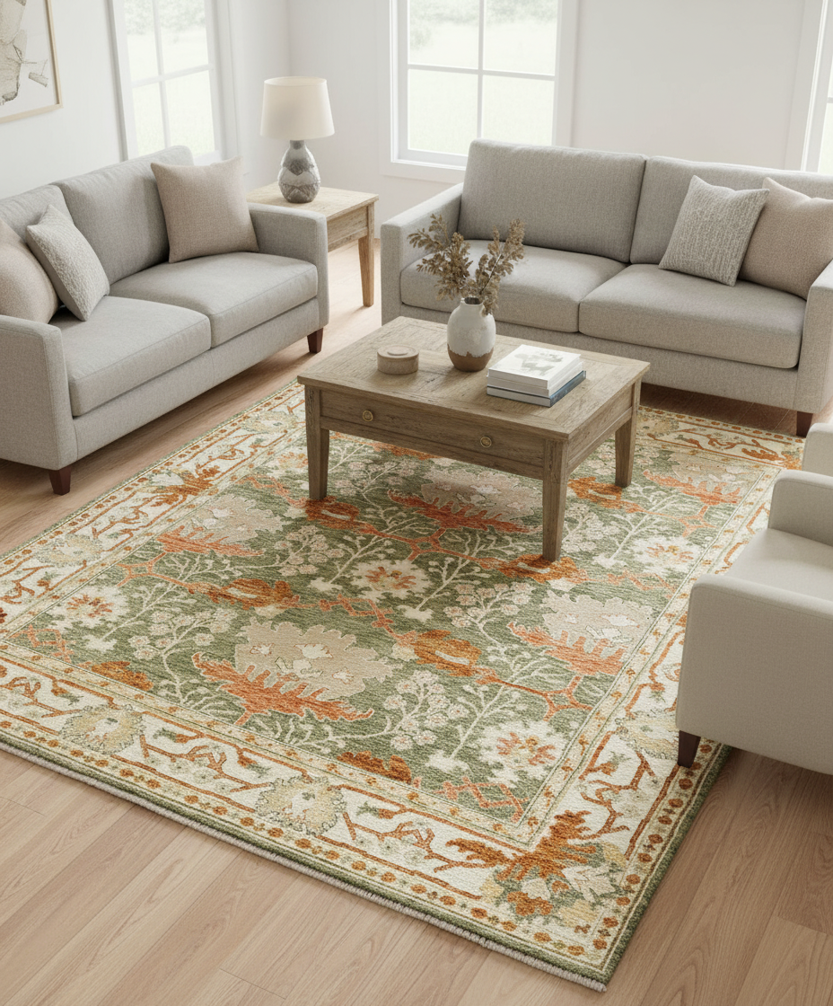 Floral Oriental Area Rug
