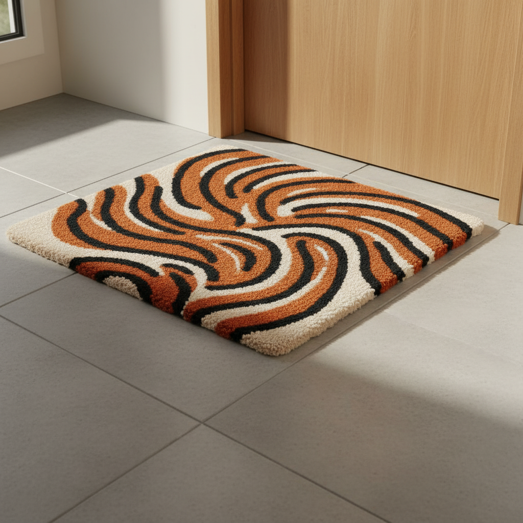 Retro Swirl Doormat