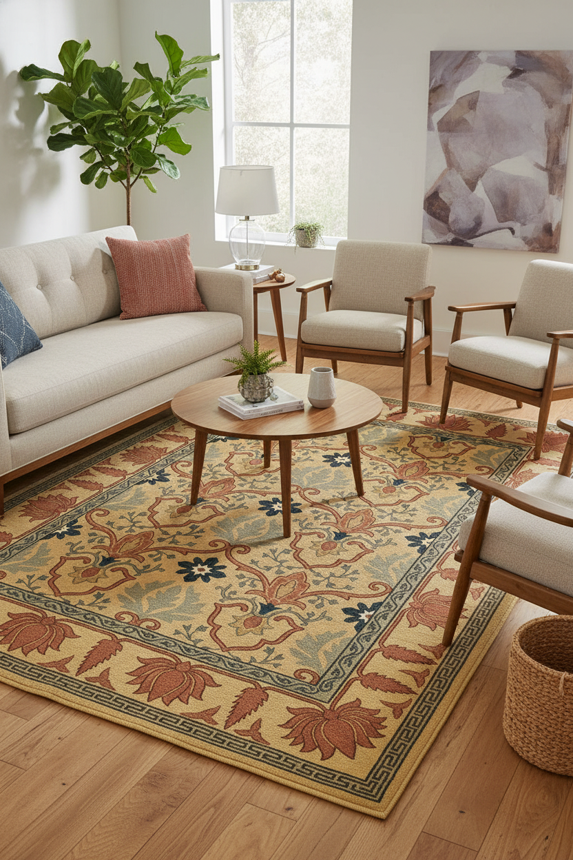 Elegant Floral Area Rug