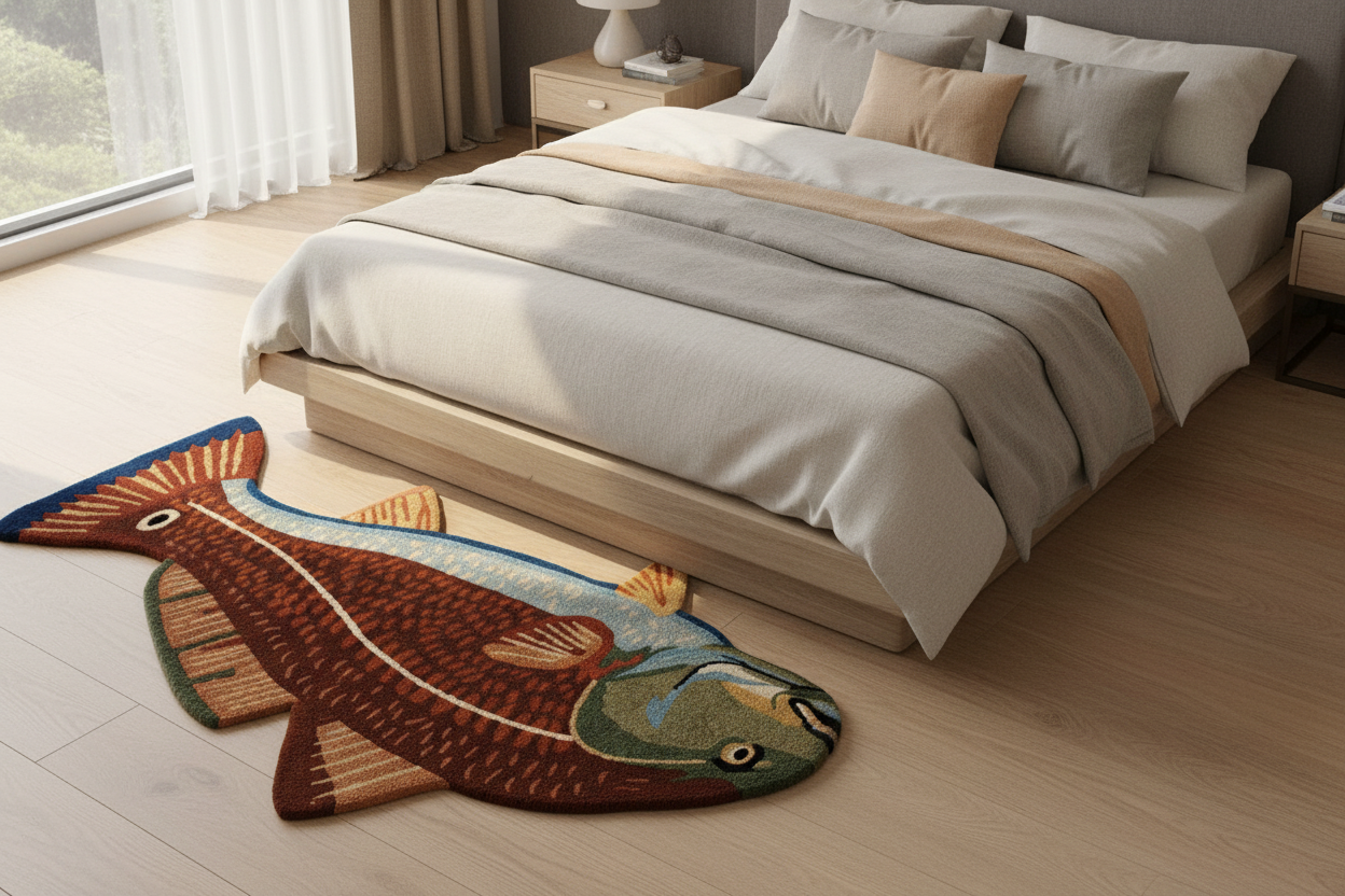 Fish-Shaped Area Rug