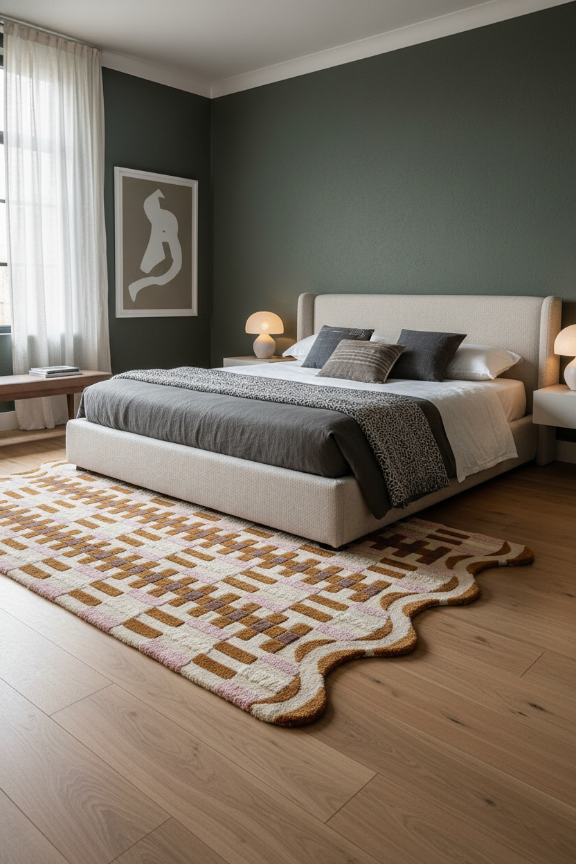 Geometric Wavy Area Rug