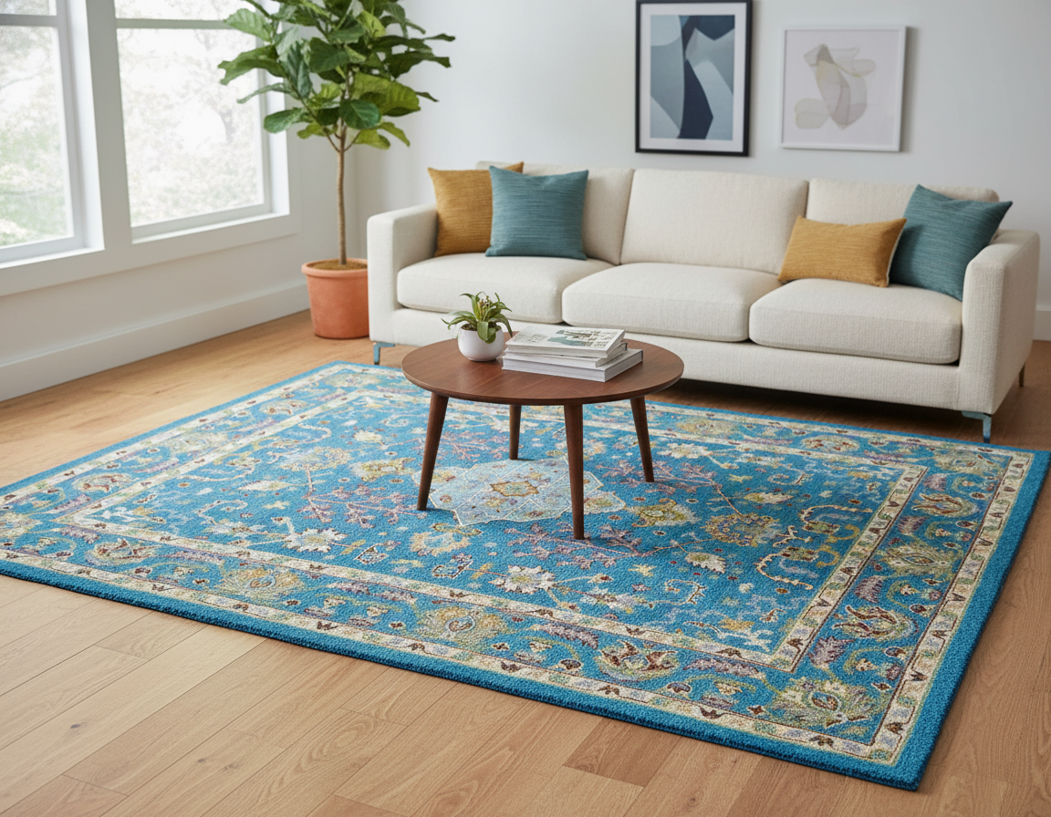 Oriental Blue Area Rug