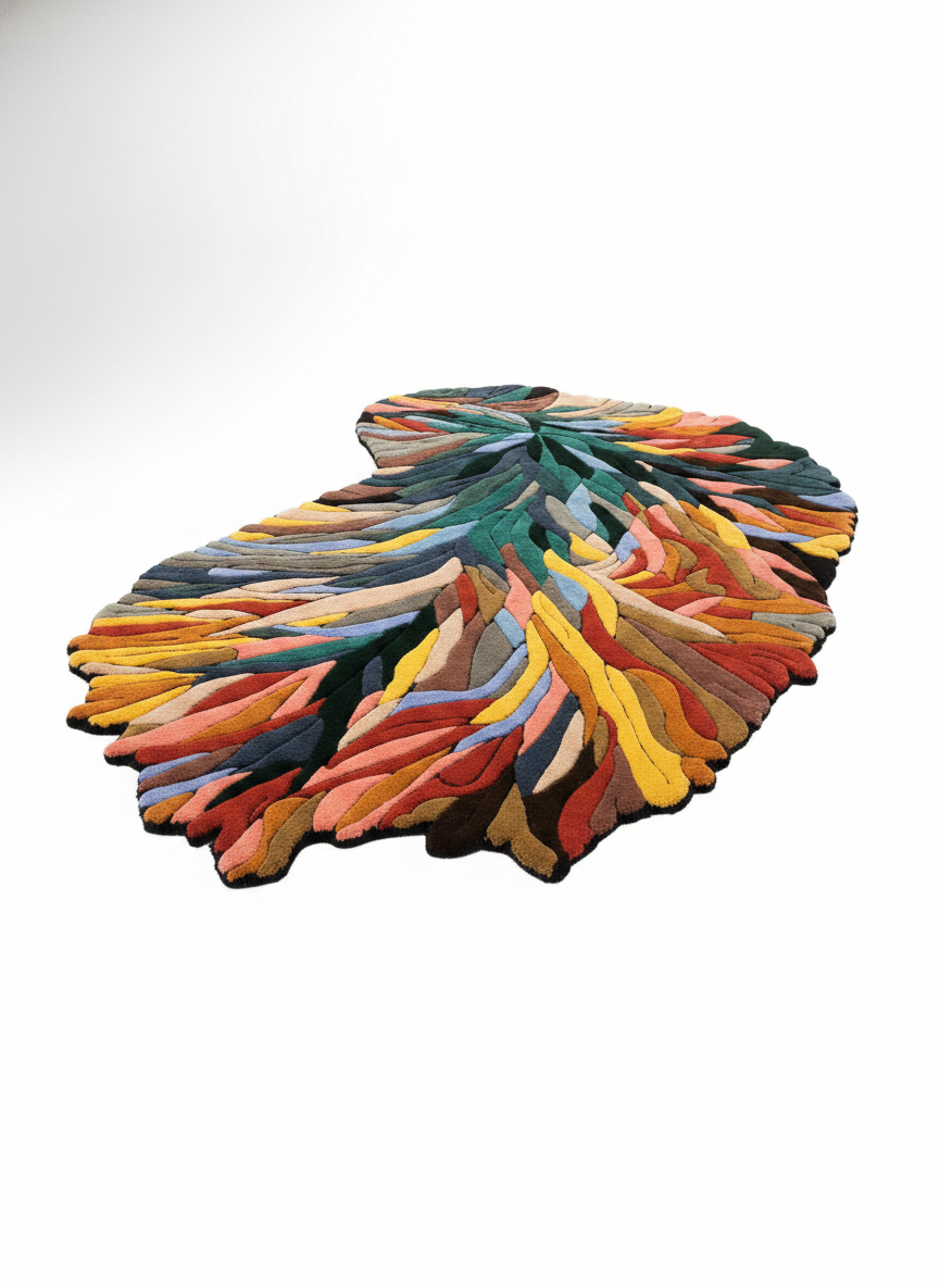 Colorful Felt Art Rug