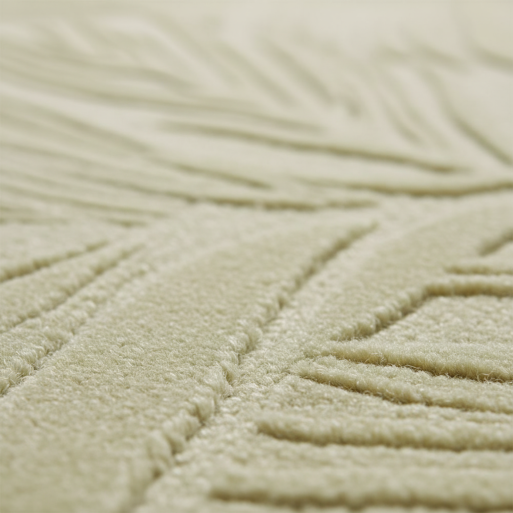 Textured Leaf Area Rug