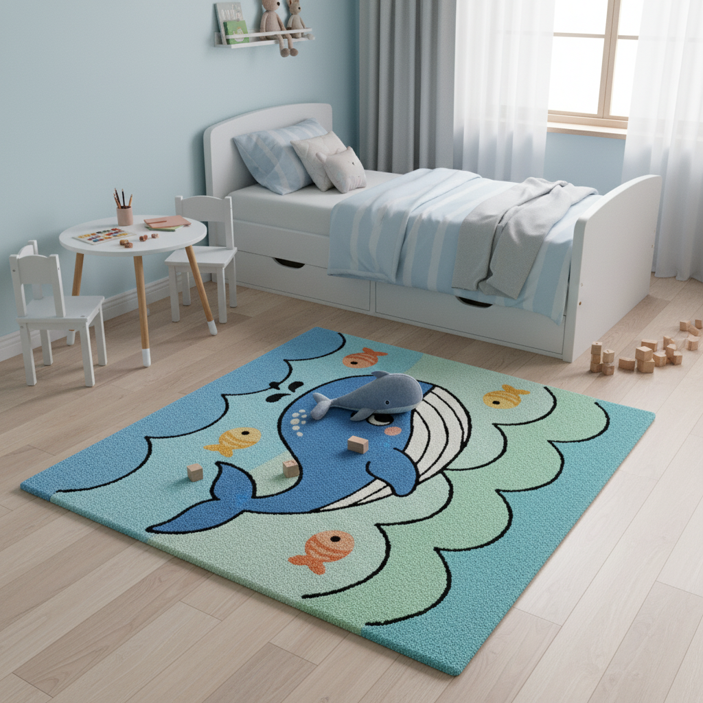 Whale & Fish Kids Rug