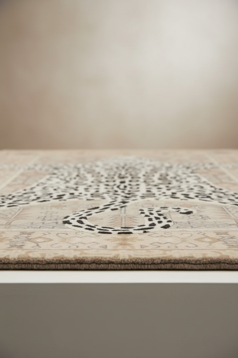 Leopard Motif Area Rug