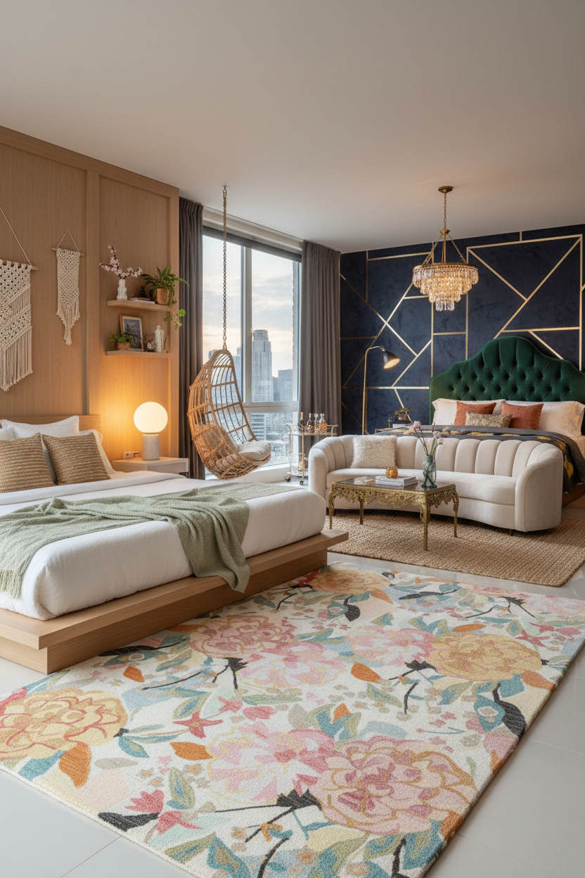Floral Modern Area Rug