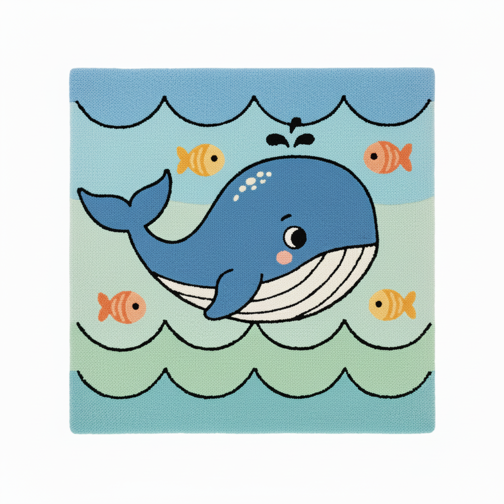 Whale & Fish Kids Rug
