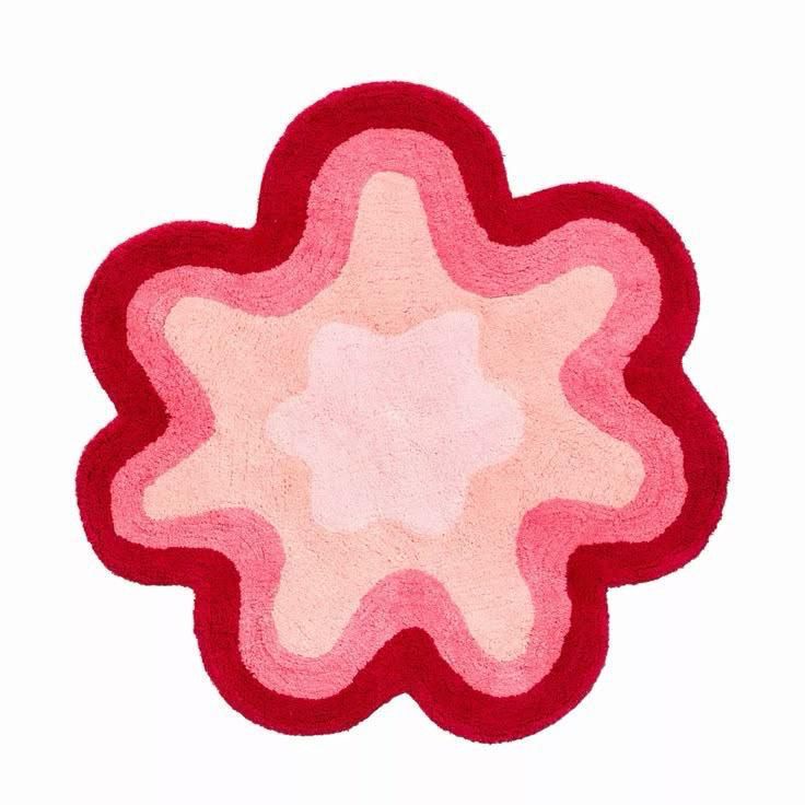 Wool Floral Pattern Door Mat Hand tufted