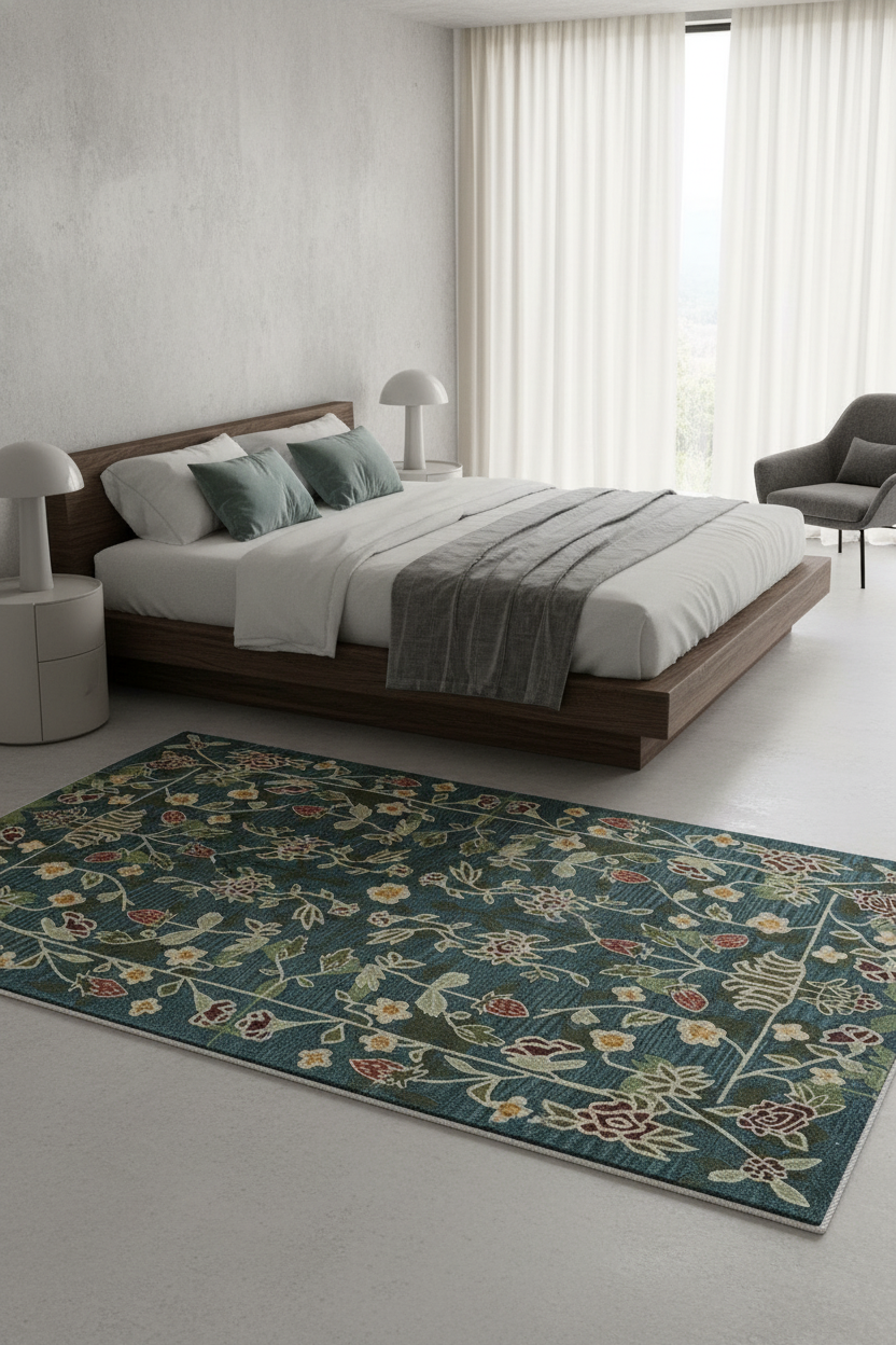Floral Pattern Area Rug