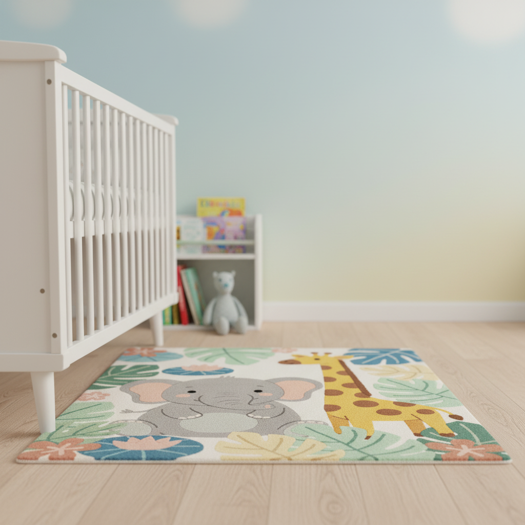 Cute Elephant & Giraffe Play Mat