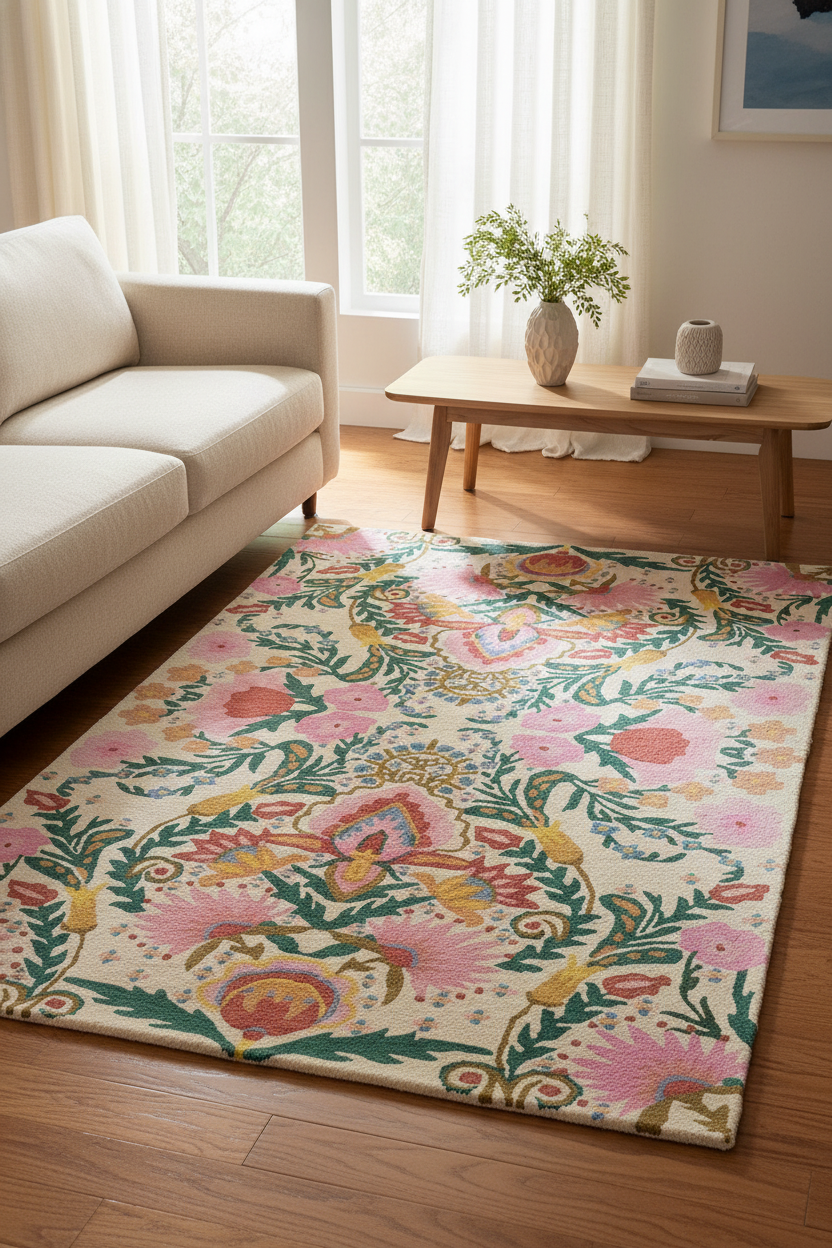 Floral Medallion Area Rug
