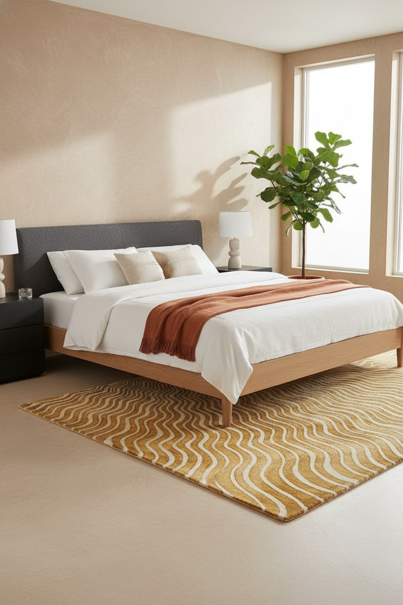 Striped Plush Area Rug