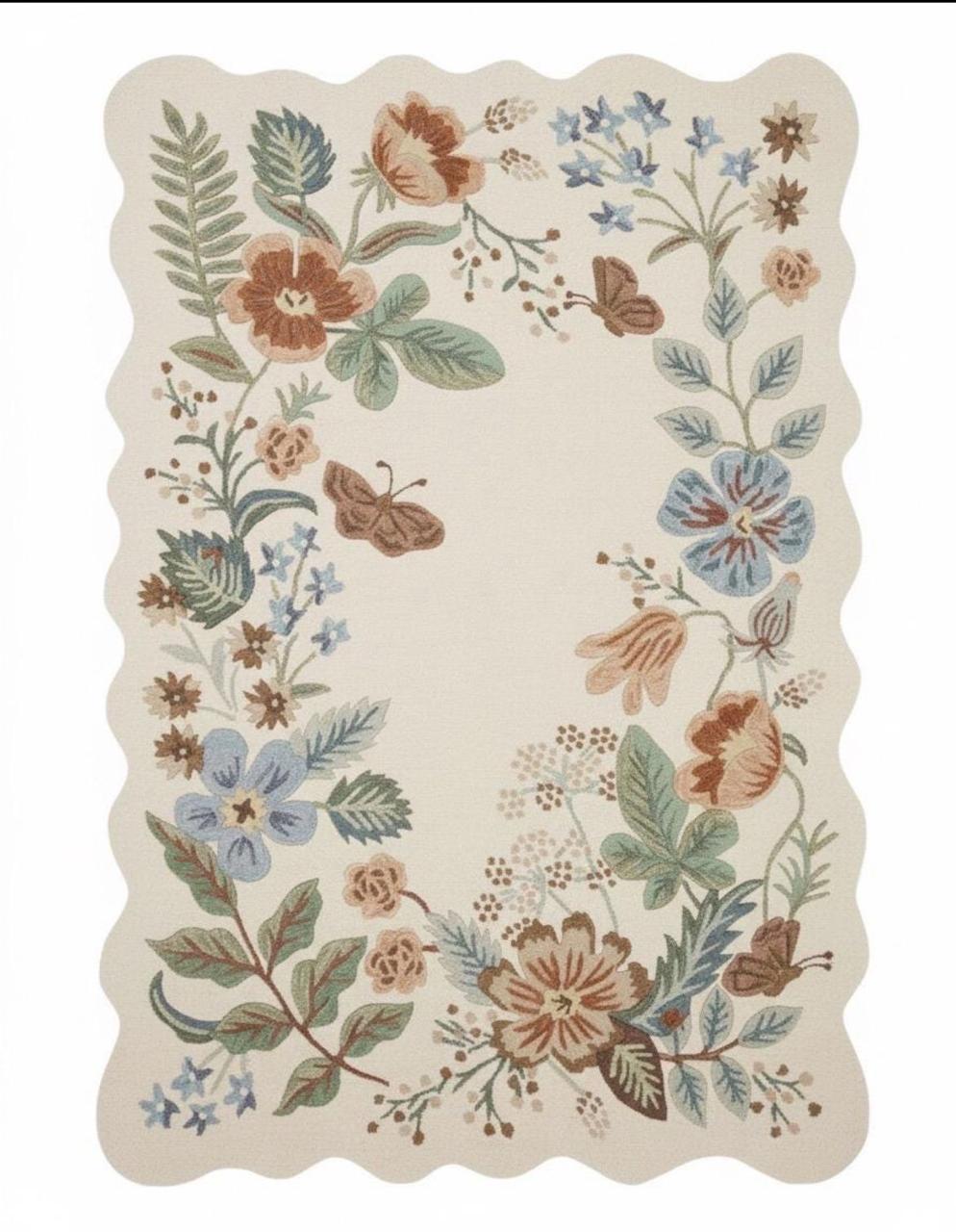 Floral Shaped Accent Rug