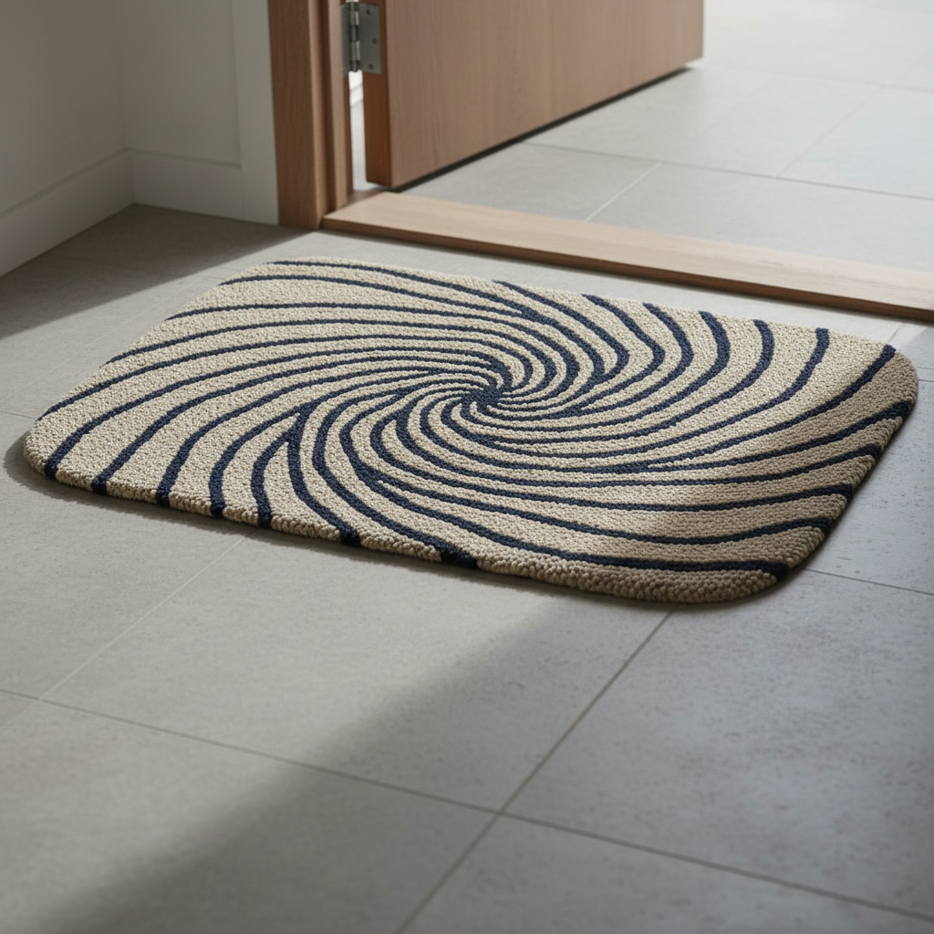 Swirl Pattern Handwoven Rug