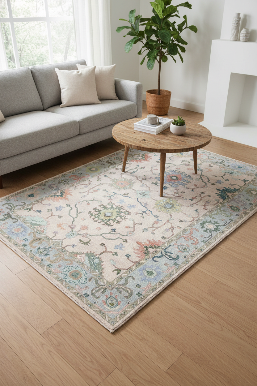 Floral Pattern Area Rug