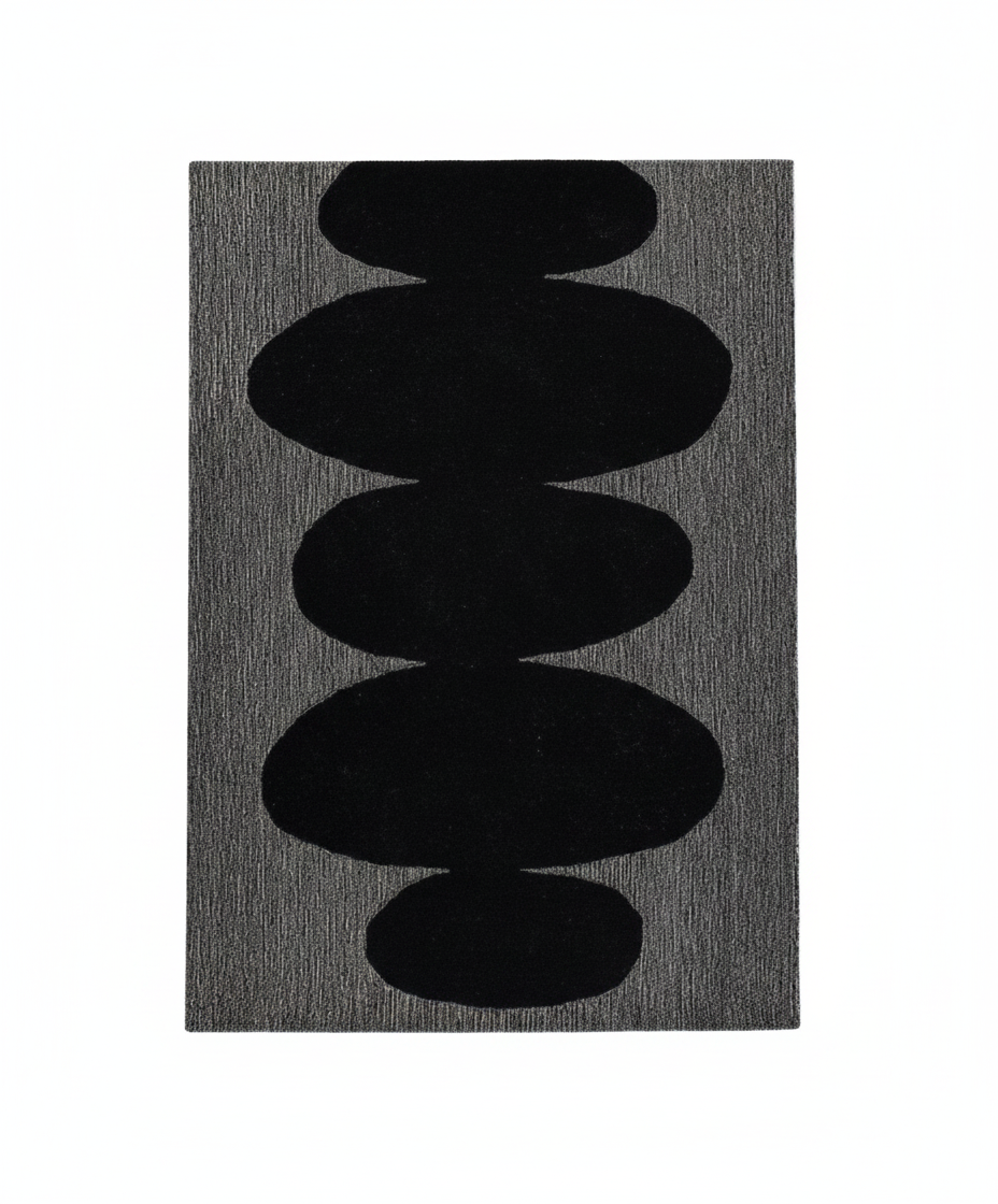 Modern Abstract Black Rug