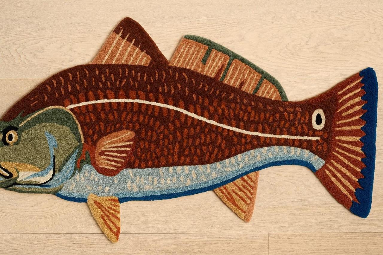 Fish-Shaped Area Rug