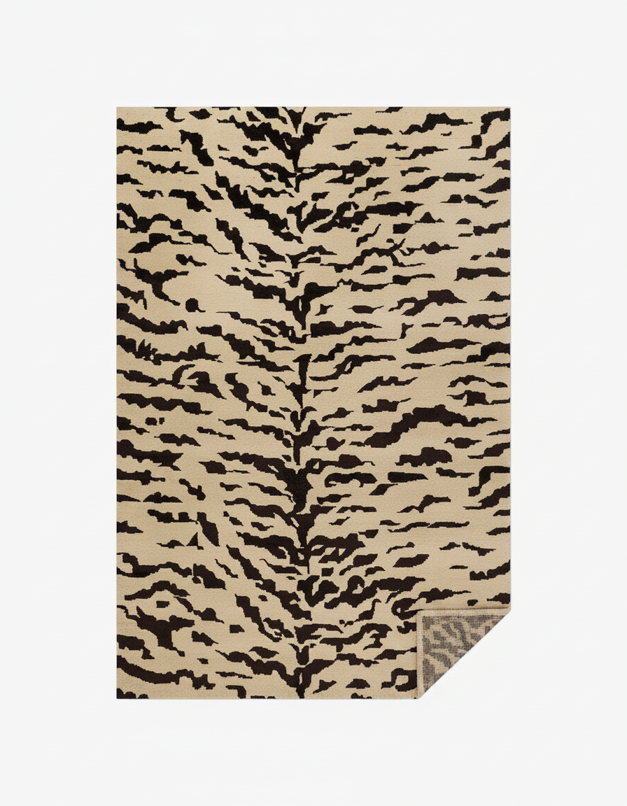 Tiger Print Area Rug
