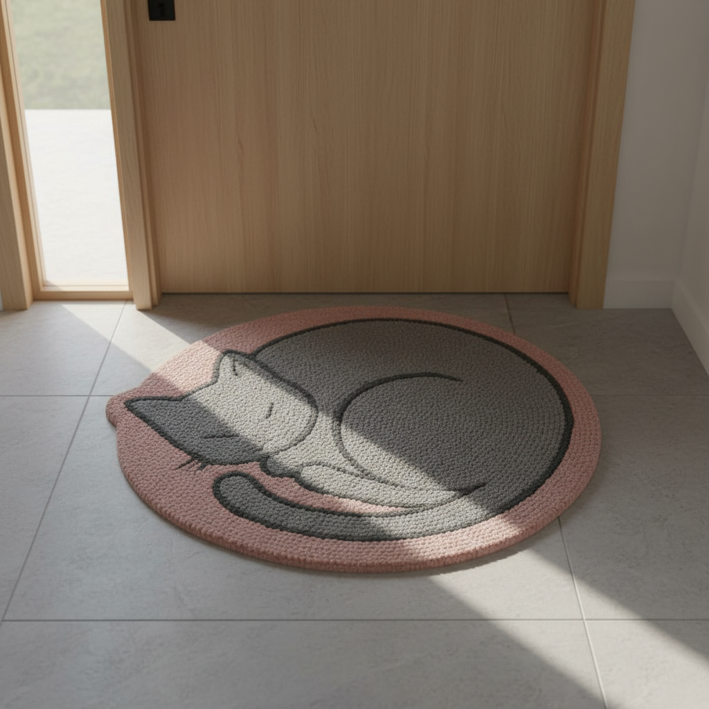 Cat Shaped Door Mat