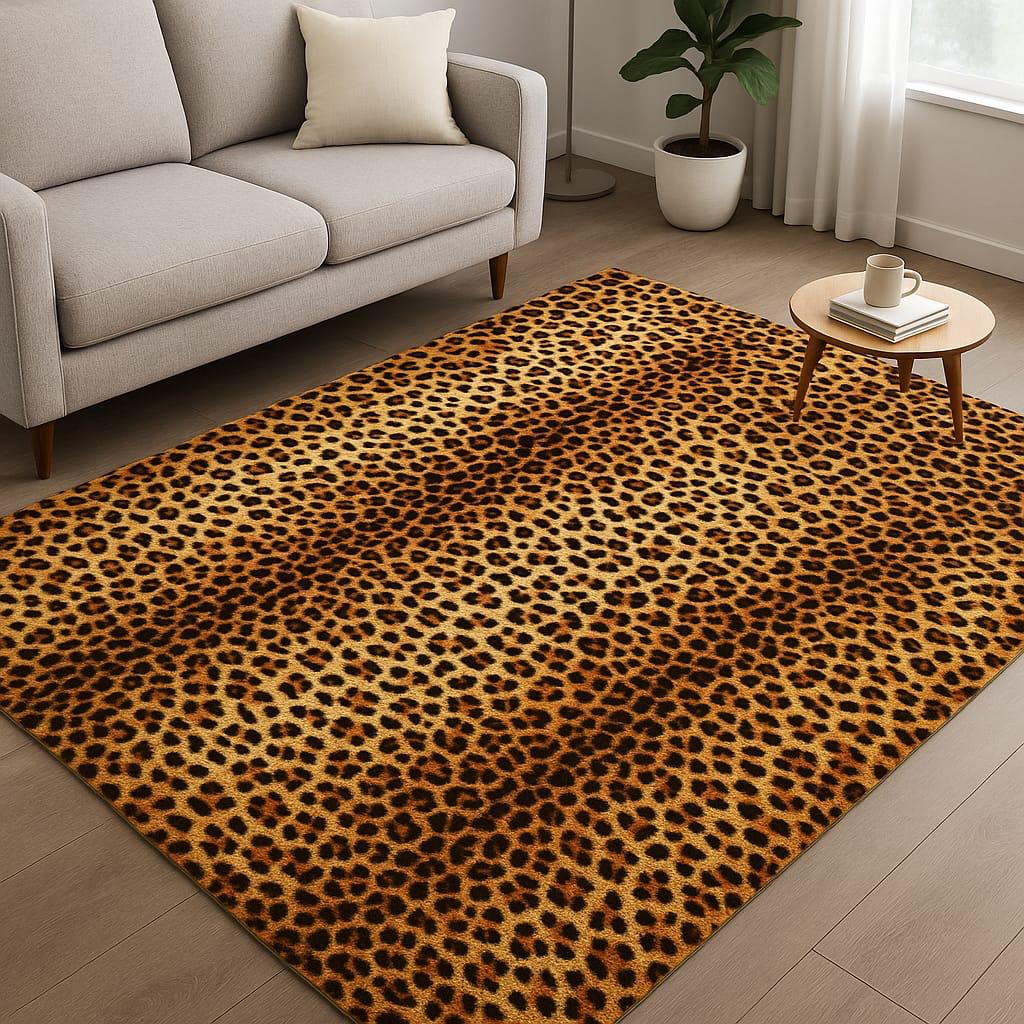 Leopard Print Area Rug