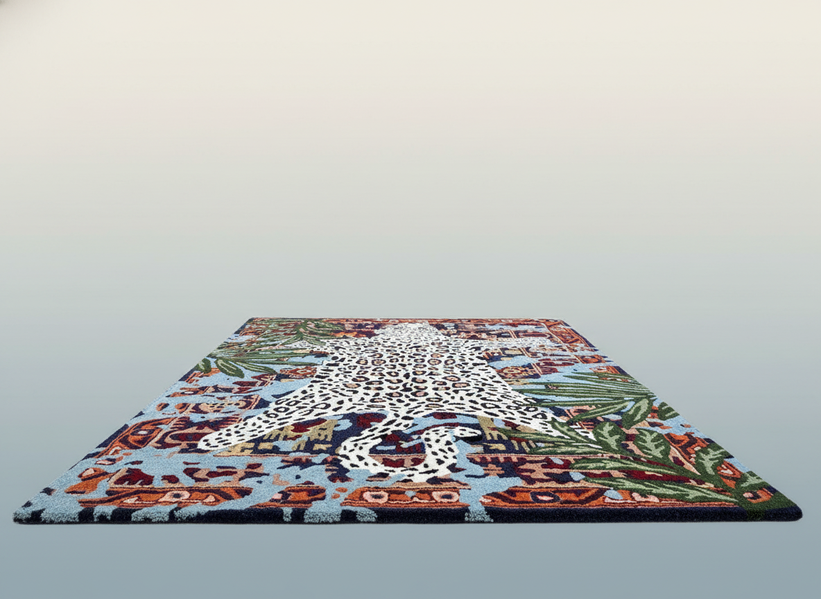 Leopard Print Accent Rug
