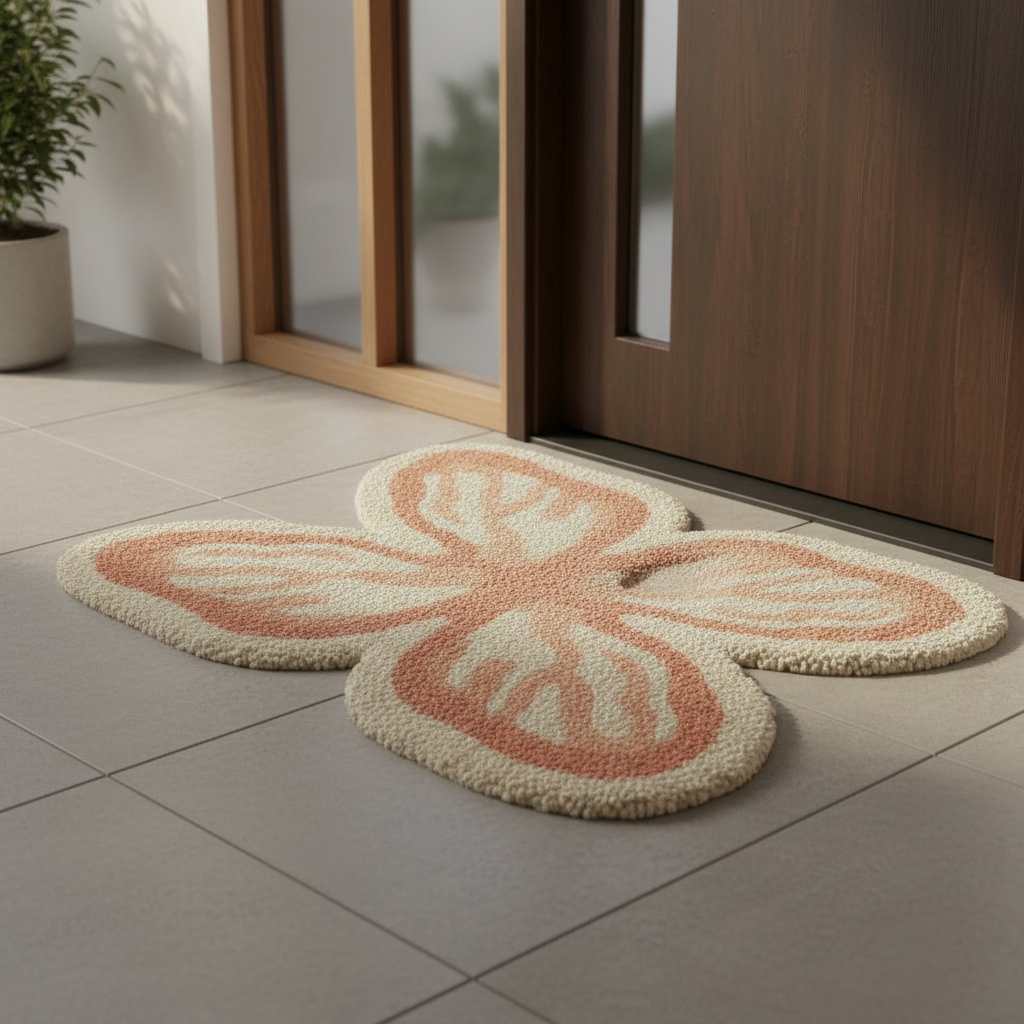 Floral Shaped Area Rug