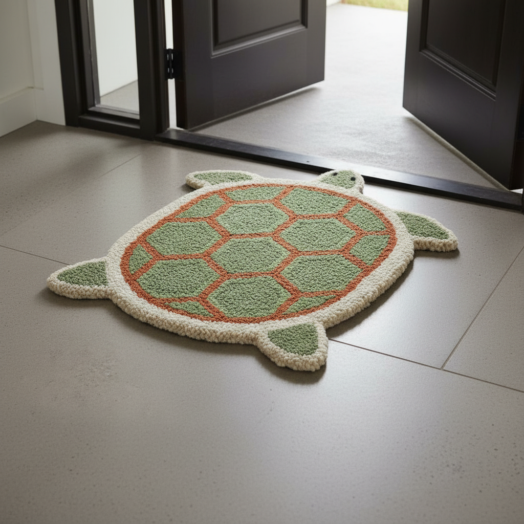 Turtle Shaped Area Rug