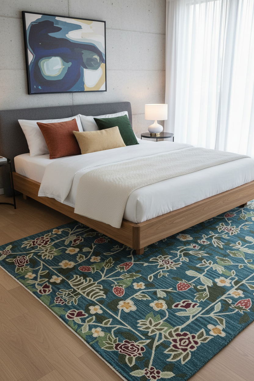 Floral Pattern Area Rug