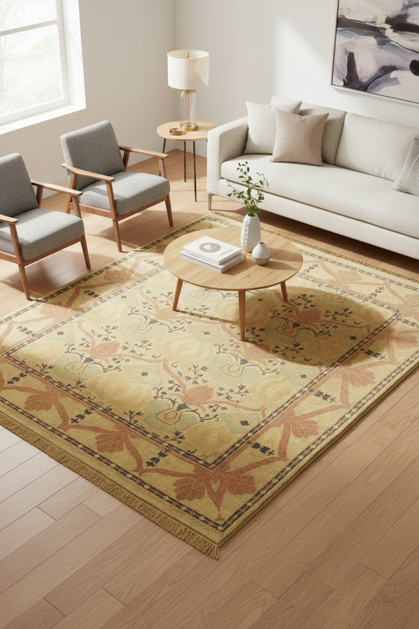 Floral Pattern Area Rug