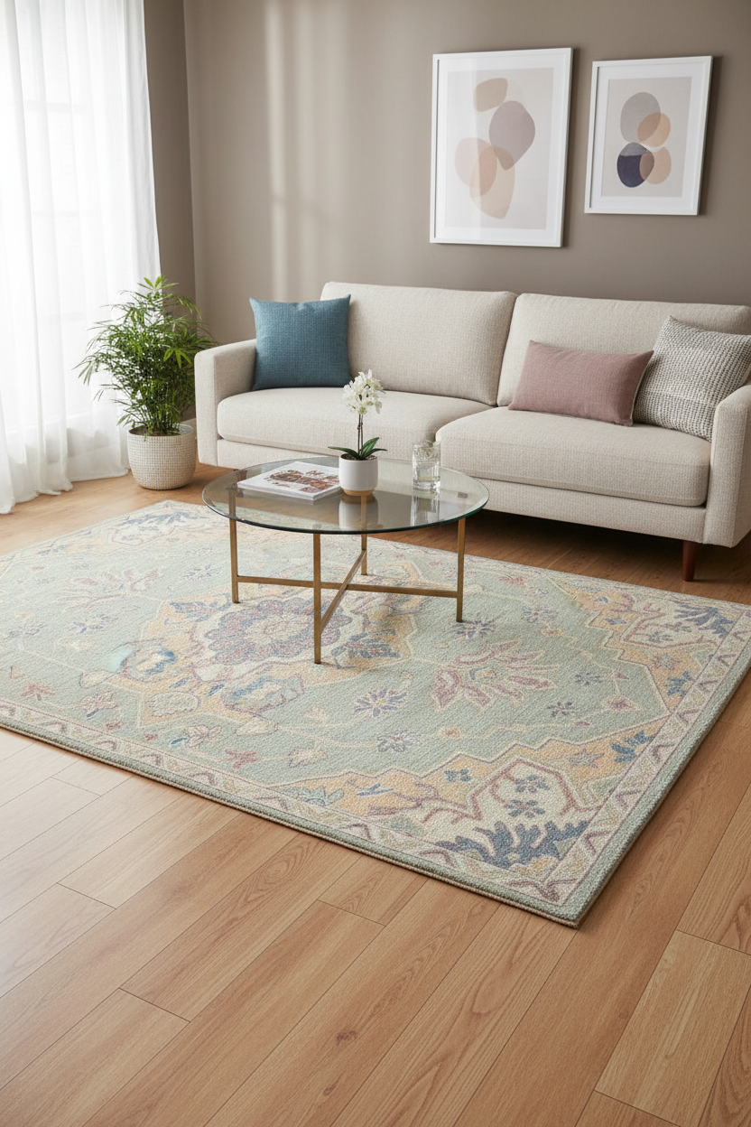 Floral Medallion Area Rug