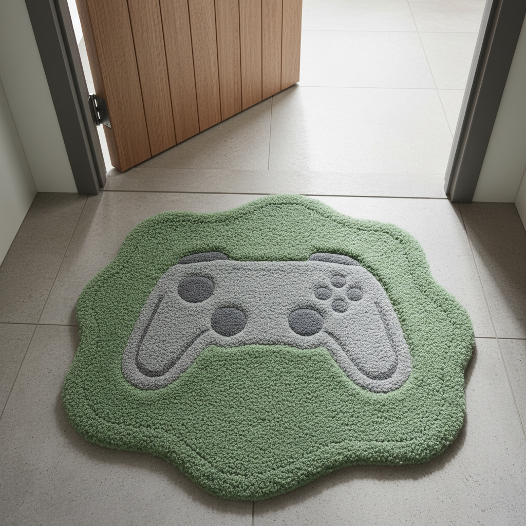 Game Controller Shaped Rug
