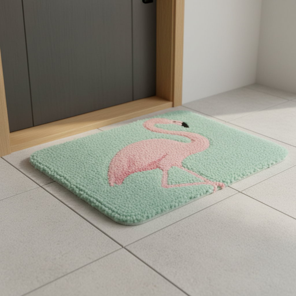 Flamingo Welcome Door Mat