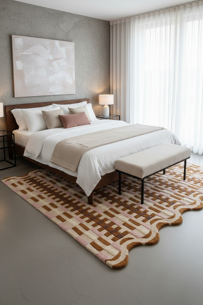 Geometric Wavy Area Rug