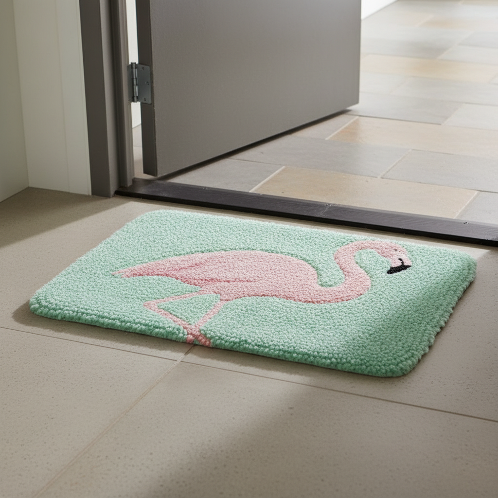 Flamingo Welcome Door Mat