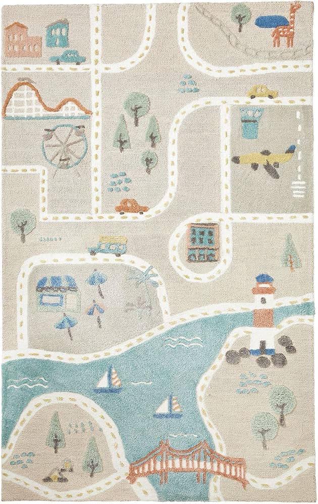 Modern Scenic Area Rug