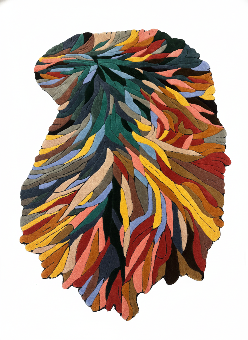 Colorful Felt Art Rug