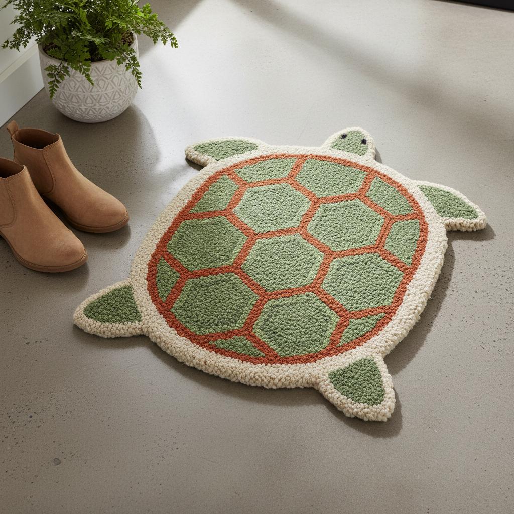 Turtle Shaped Area Rug