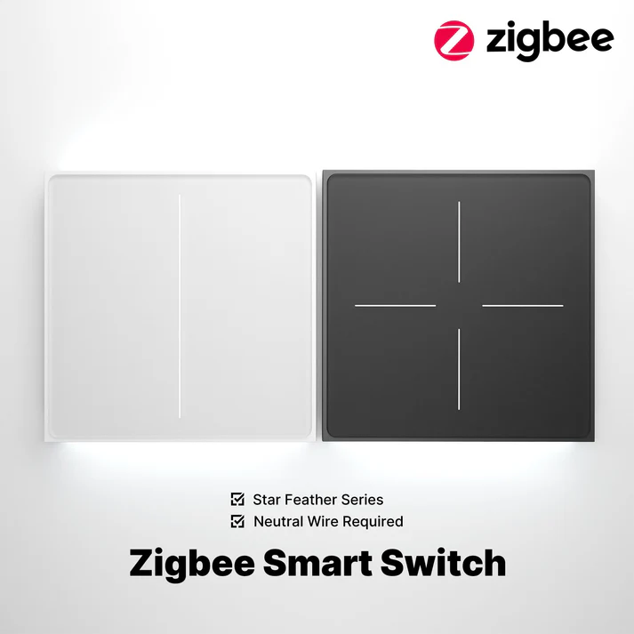 MOES ZigBee 3.0 Star Feather Series 3 Gang Smart Switch 