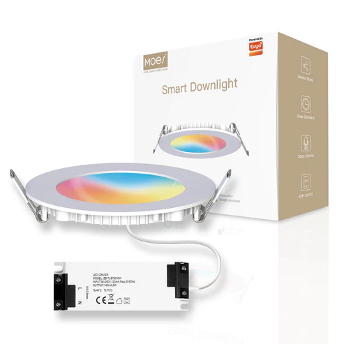MOES ZigBee Downlight Dimming Spot Lamp with Music Rhythm (ZB-TDD6-RCW-4)