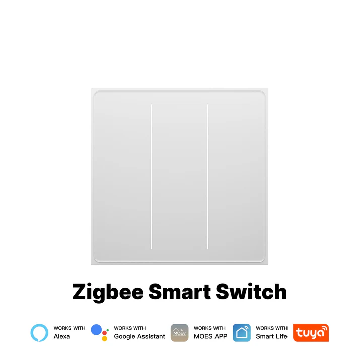MOES ZigBee 3.0 Star Feather Series 3 Gang Smart Switch 