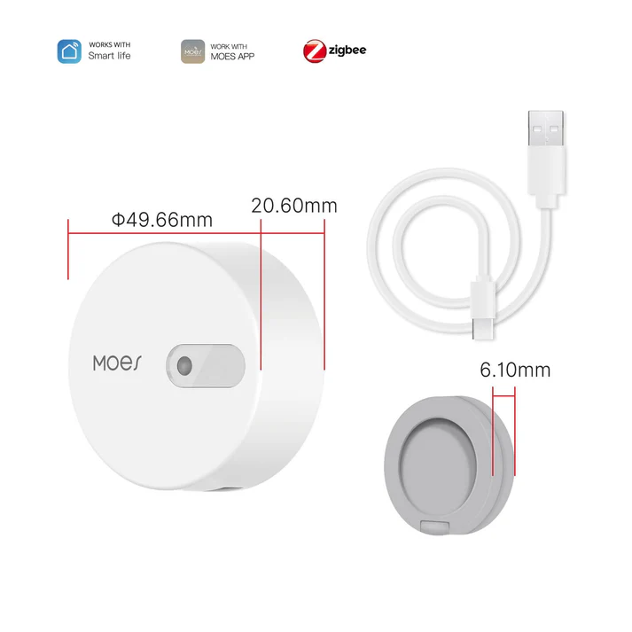 MOES ZigBee Human Presence Sensor with Light Sensor (ZSS-LP-HP02)