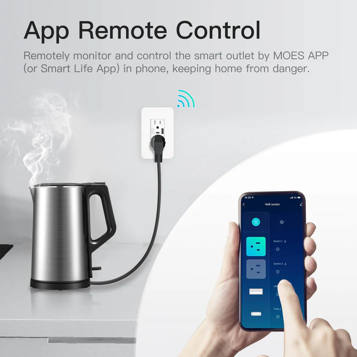 Universal Wall Socket With USB Type C