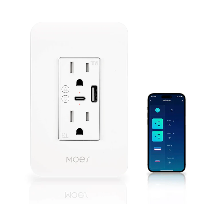 Universal Wall Socket With USB Type C