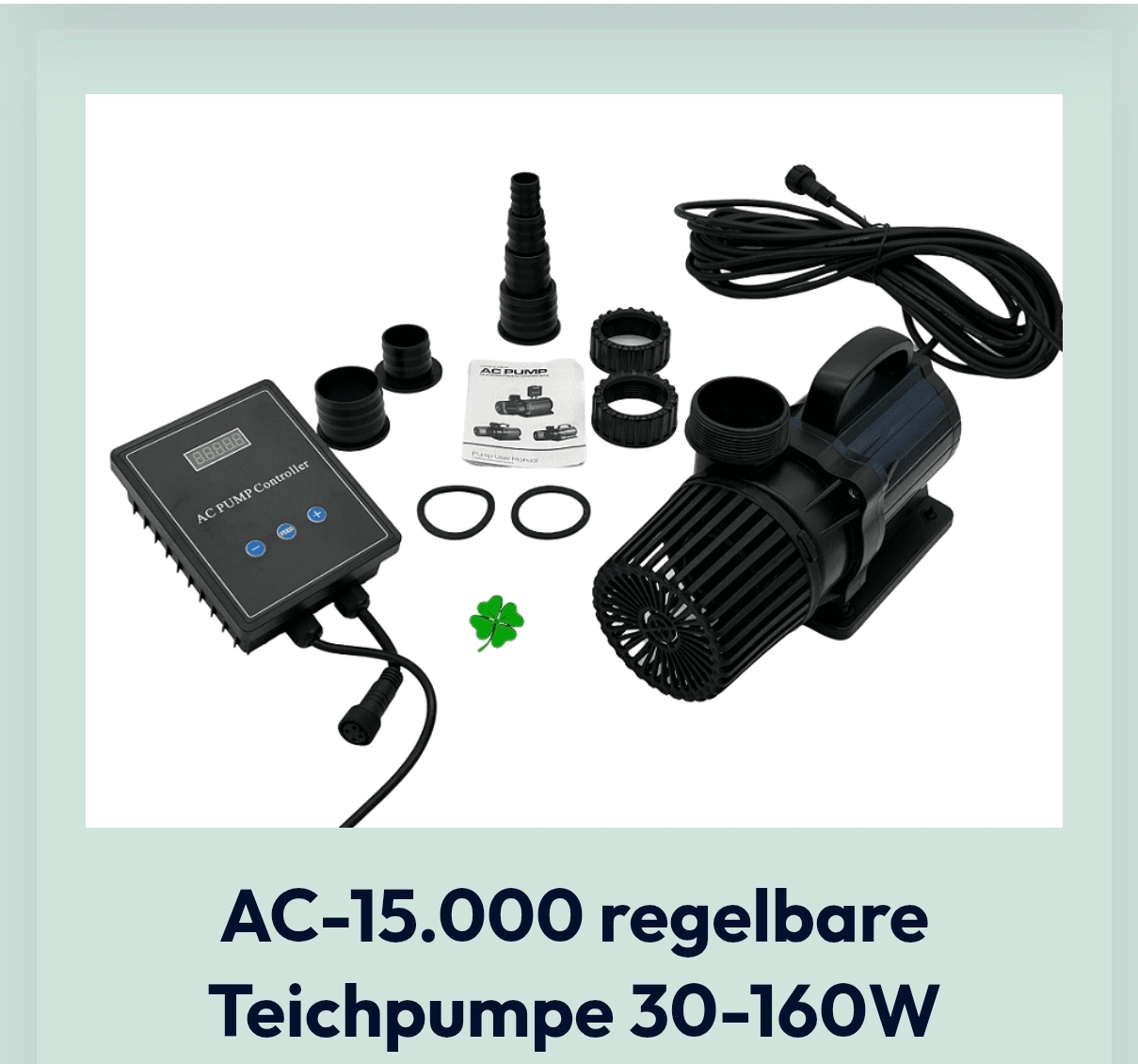 AC Pumpe 15.000 regelbare Teichpumpe 30-160 Watt