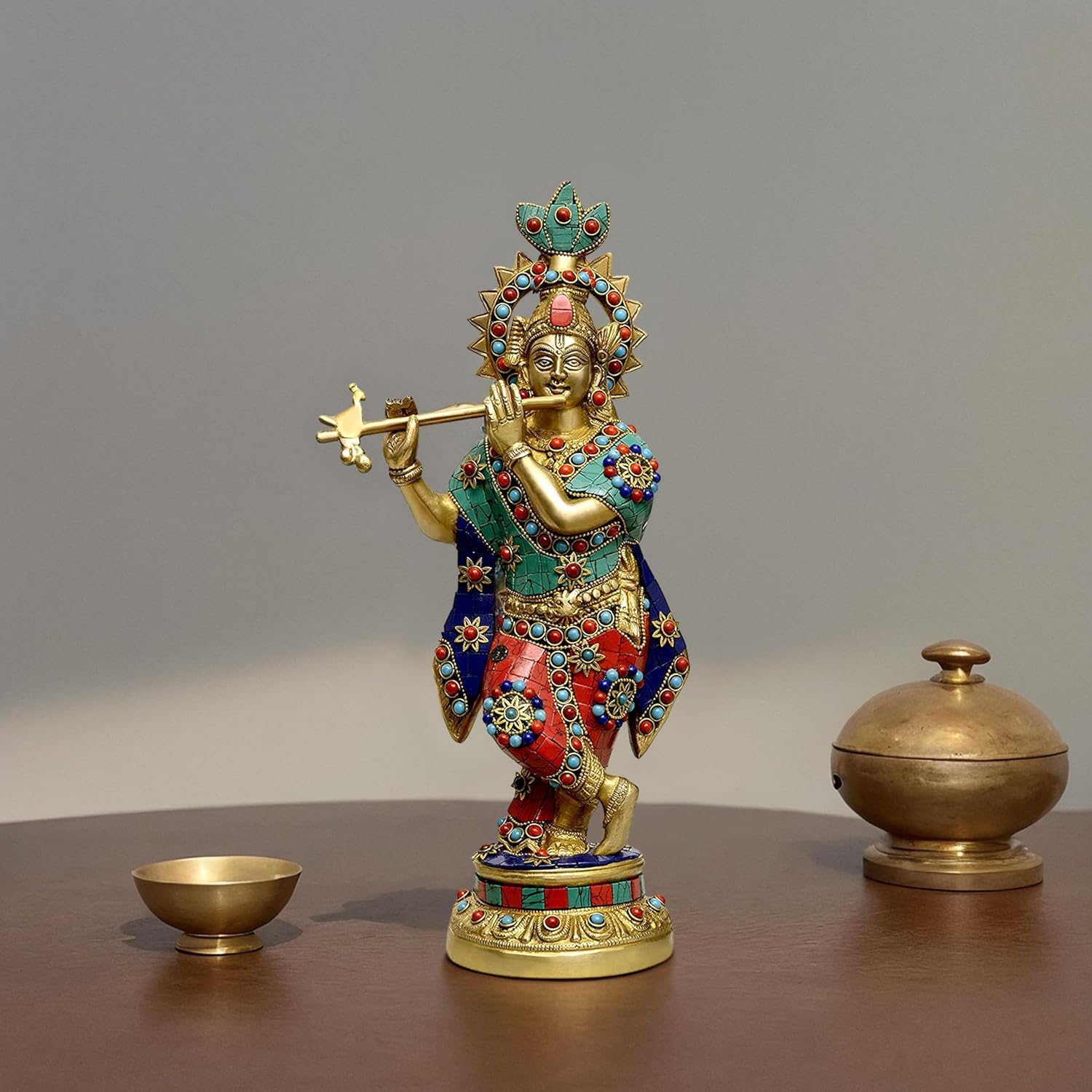 Decorative Krishna Brass Statue