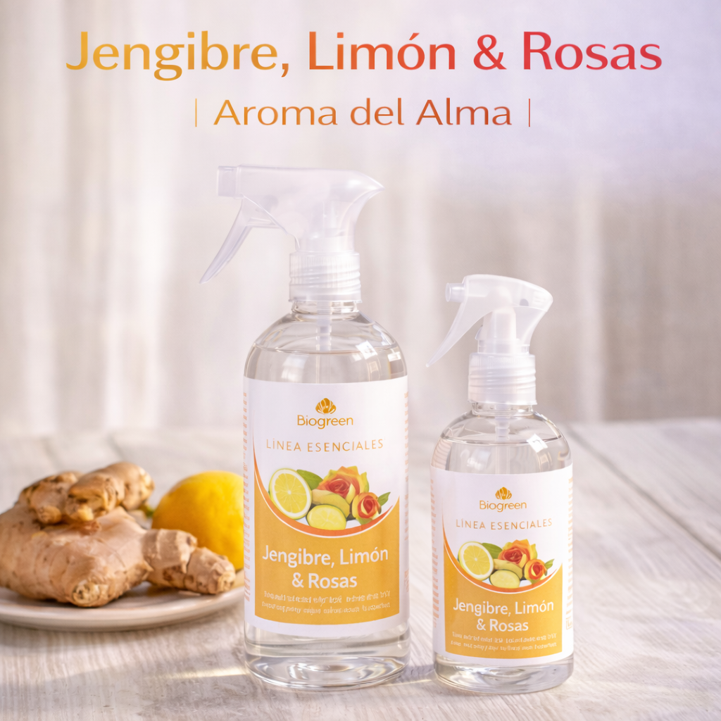 🍋🌿🌹 Jengibre, Limón & Rosas | Aromas del Alma | 500 ML✨