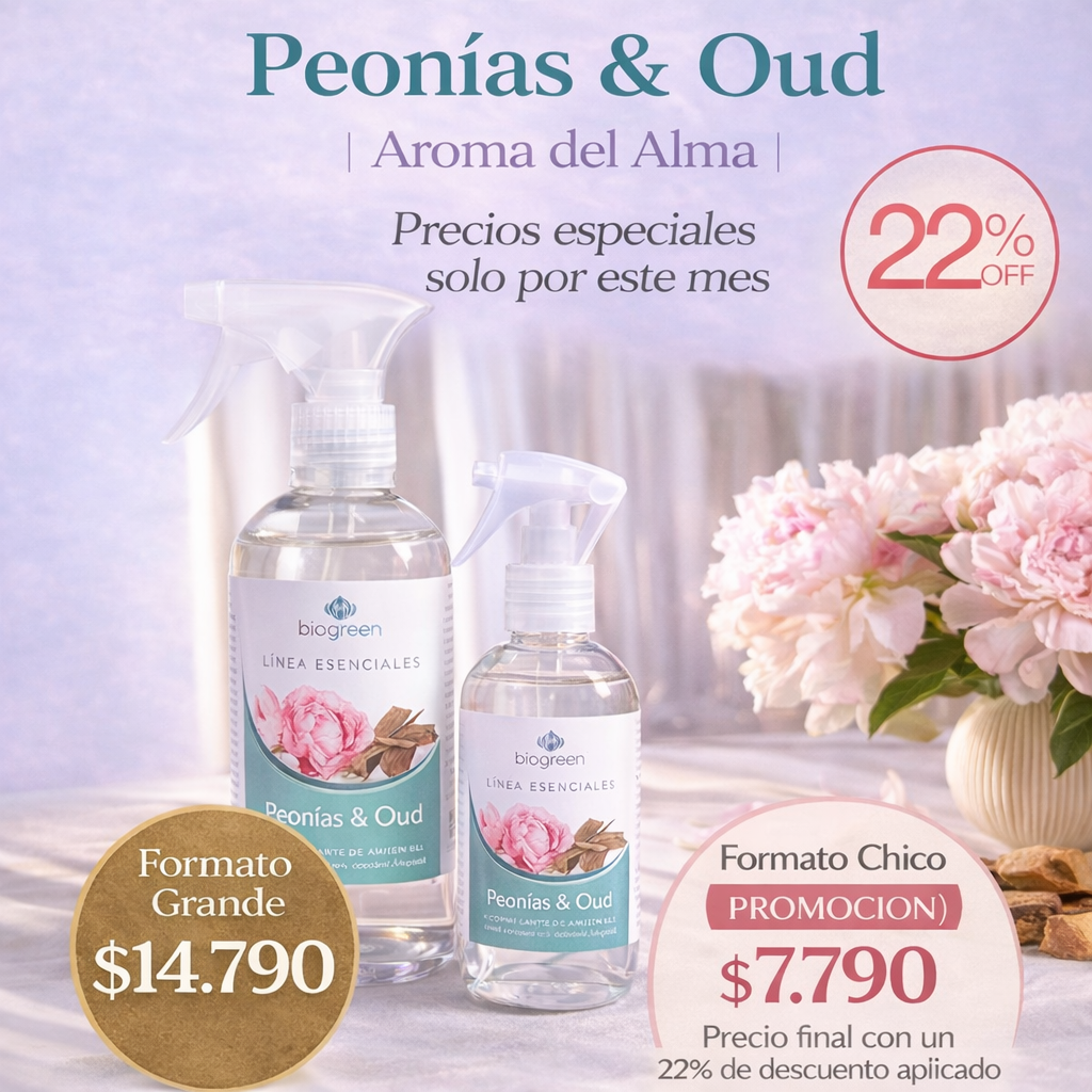 🌸✨ Peonías & Oud | Aromas del Alma | 500 ML ✨🌸