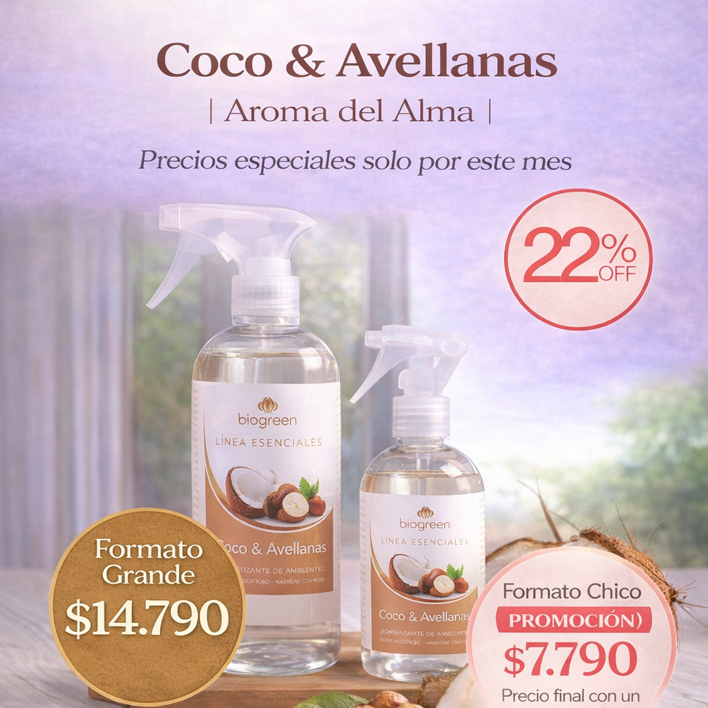 0 🥥🌰✨ Coco & Avellanas | Aromas del Alma | 500 ML ✨🌰🥥